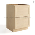Unfinished Shaker Two Drawers Base Cabinet