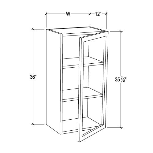 Frameless Oxford Blue Wall Mullion Door – 1 Door 2 Shelves – Glass And Clips Not Included.