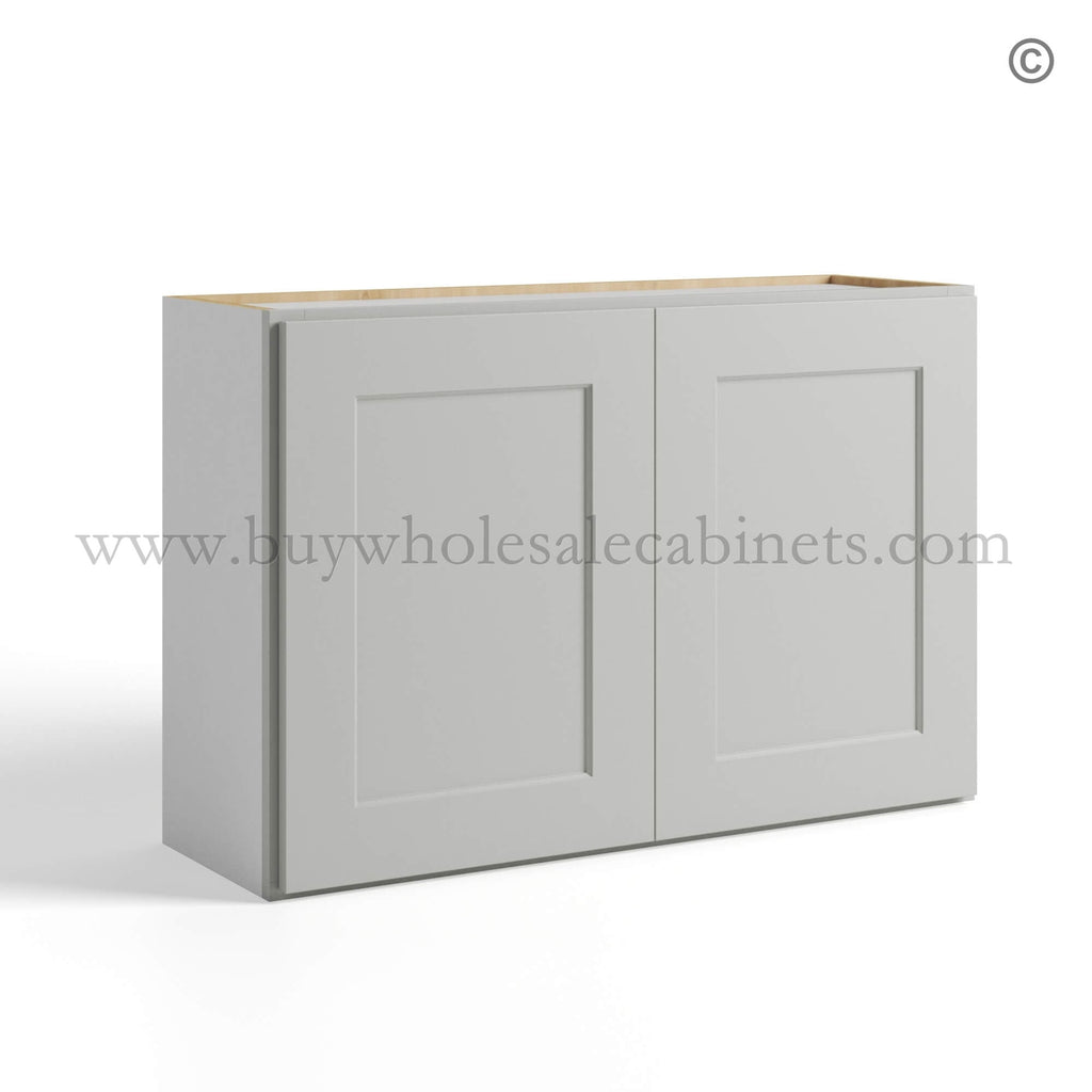 Dorian Gray Shaker Double Door Wall Cabinet – 24″D