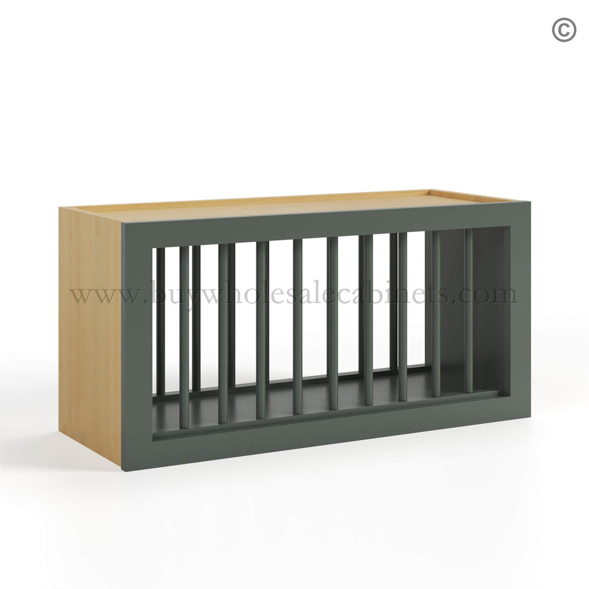 Green Shaker Plate Rack
