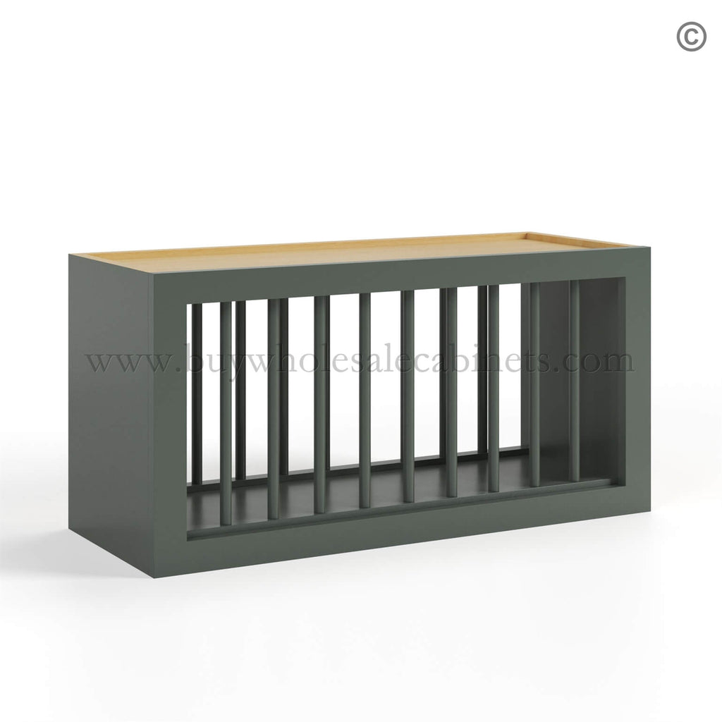 Green Shaker Plate Rack