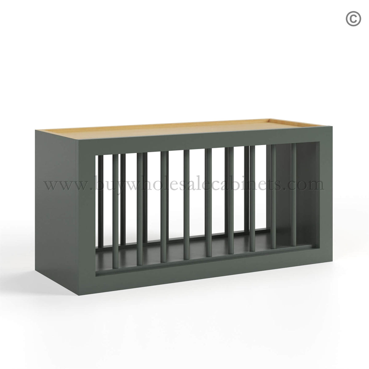 Green Shaker Plate Rack
