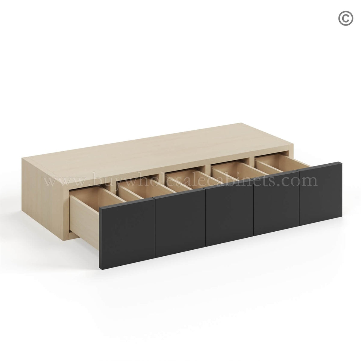 Black Shaker Wall Spice Drawer