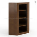 Frameless Classic Chestnut Wall Diagonal Mullion Door – 1 Door 3 Shelves – No Glass
