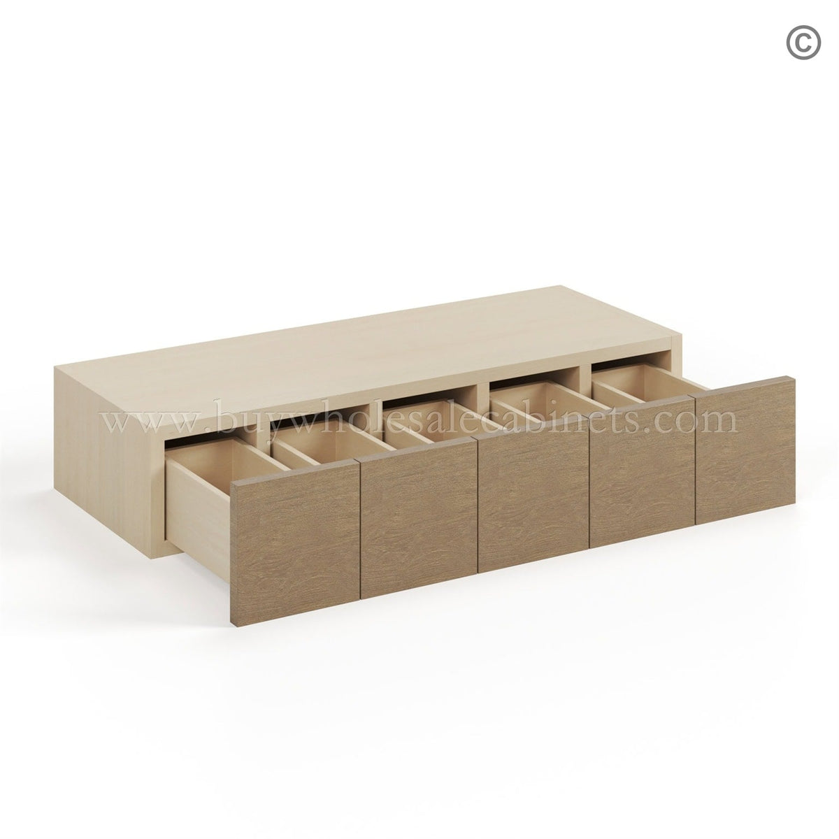 Rustic Wood Shaker Wall Spice Drawer