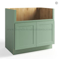 Jade Green Shaker Farm Sink Base Cabinet