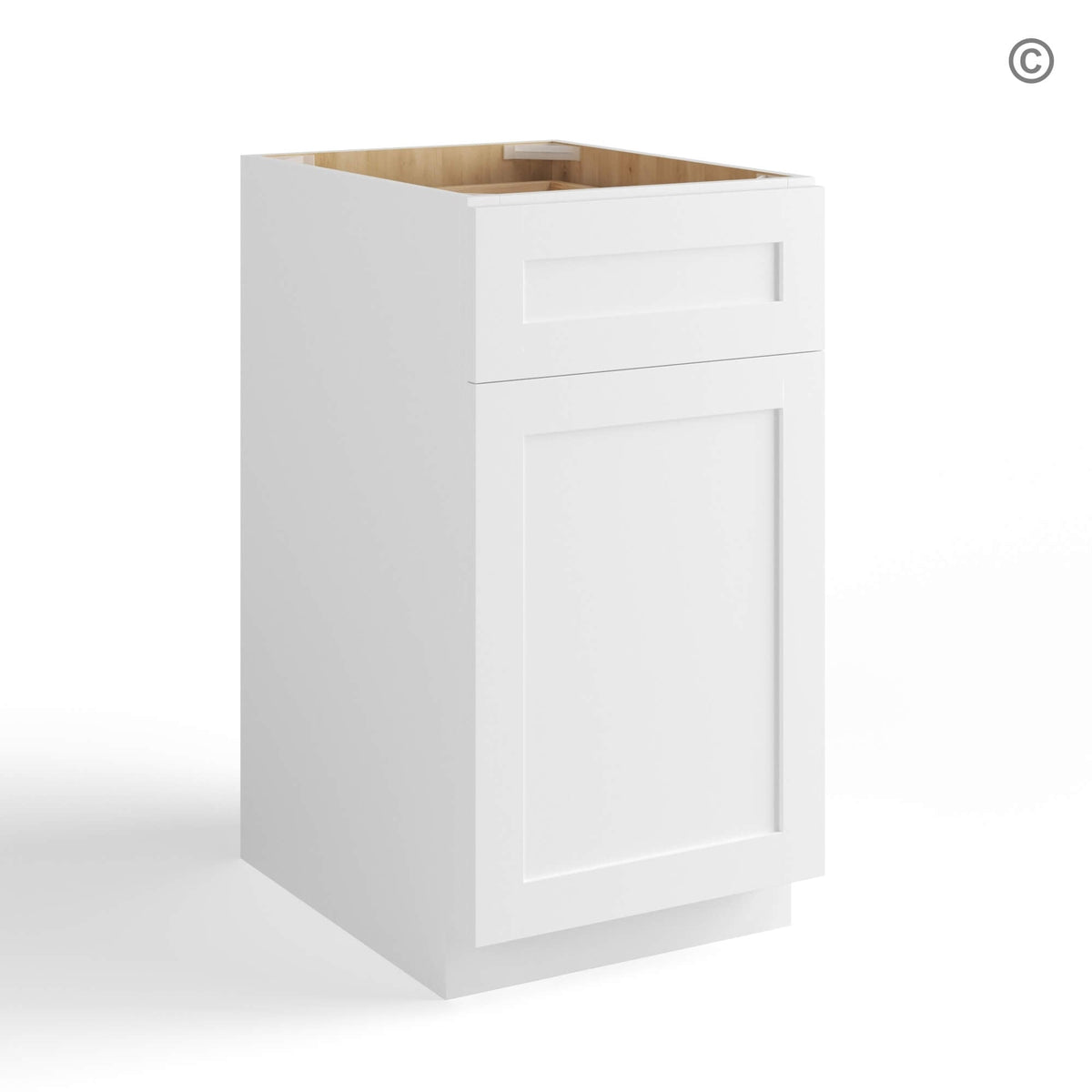White Shaker Two Drawer Document File Base Cabinet