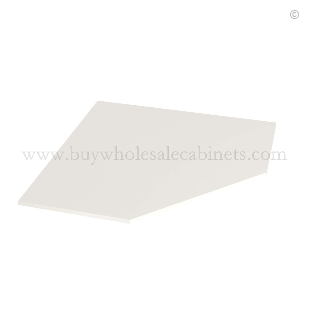 Charleston White Raised Panel Corner Sink Front Floor