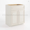 Charleston White Raised Panel Single Vanity Sink Base Cabinet