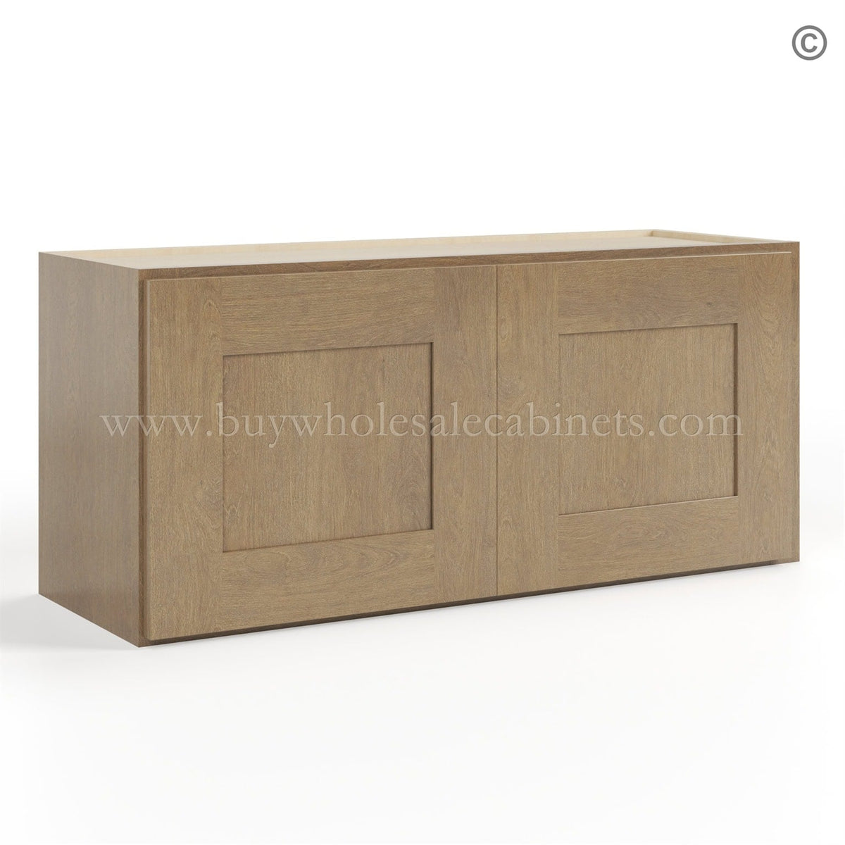 Rustic Wood Shaker 15″ H Double Door Wall Cabinet