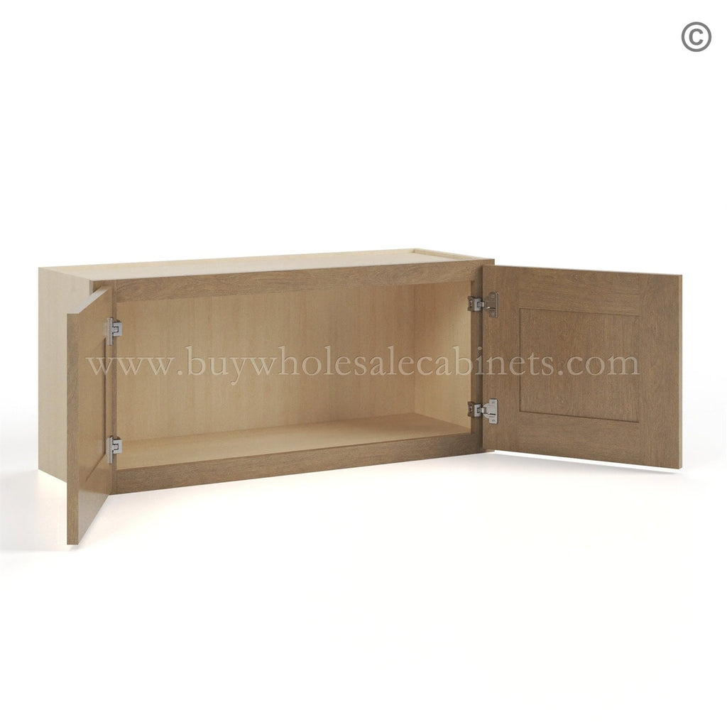 Rustic Wood Shaker 15″ H Double Door Wall Cabinet
