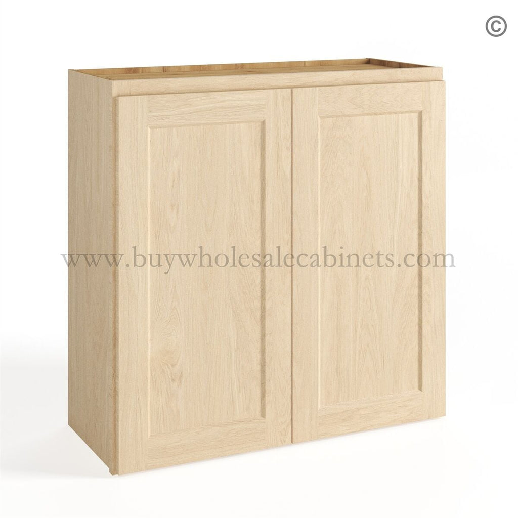 Unfinished Shaker 30″H Wall Cabinet Double Door