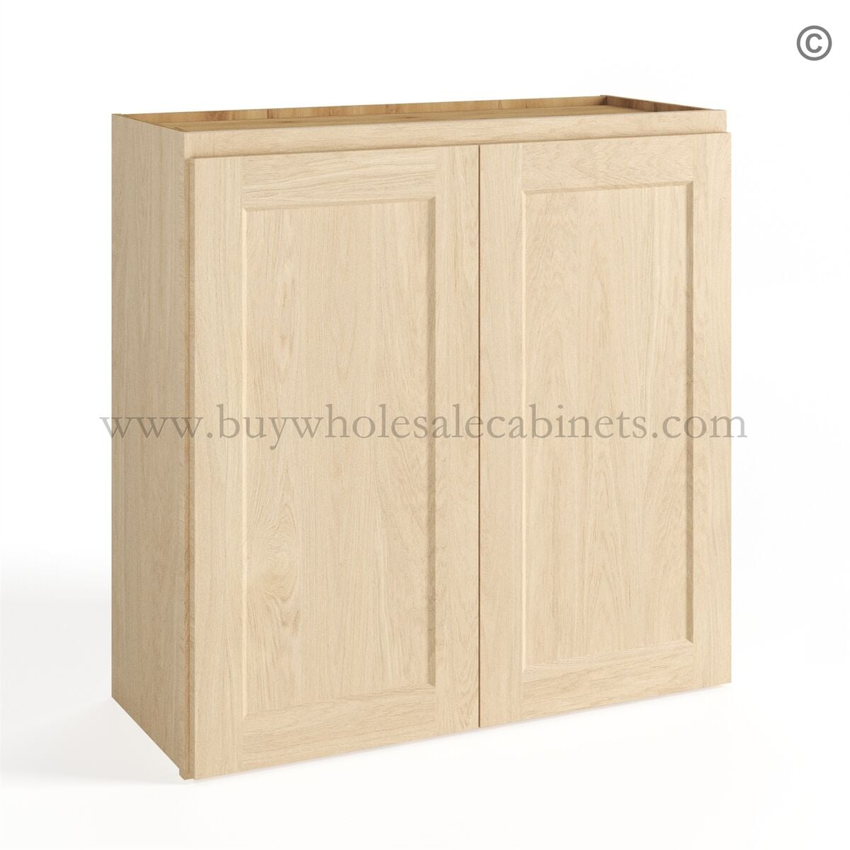 Unfinished Shaker 30″H Wall Cabinet Double Door