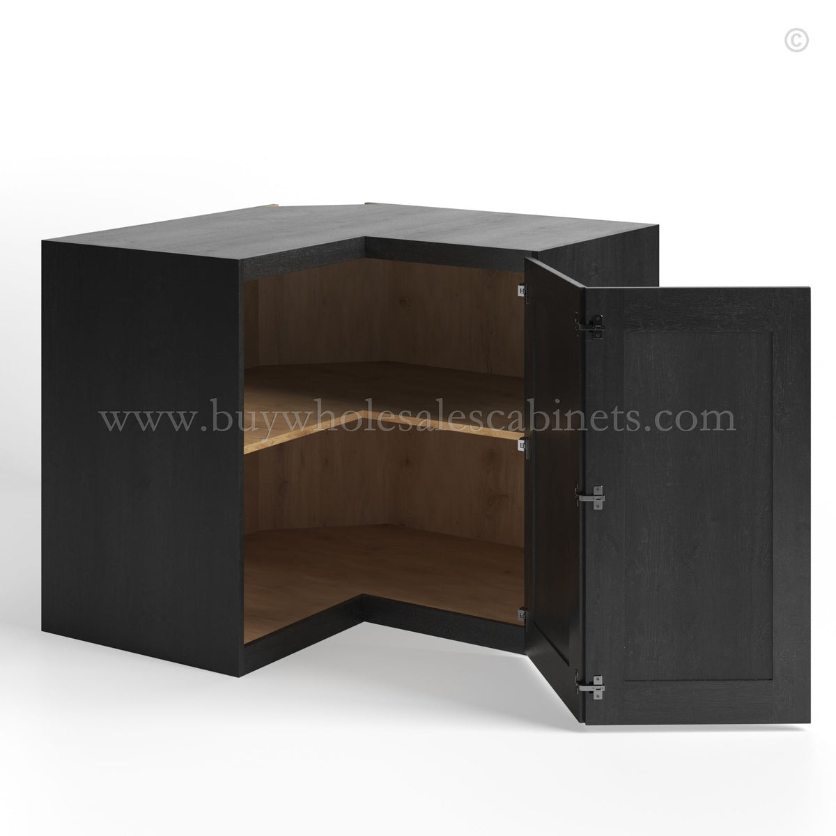 Charcoal Black Shaker Wall Easy Reach Cabinet