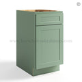 Jade Green Shaker Base Double Waste Basket Cabinet