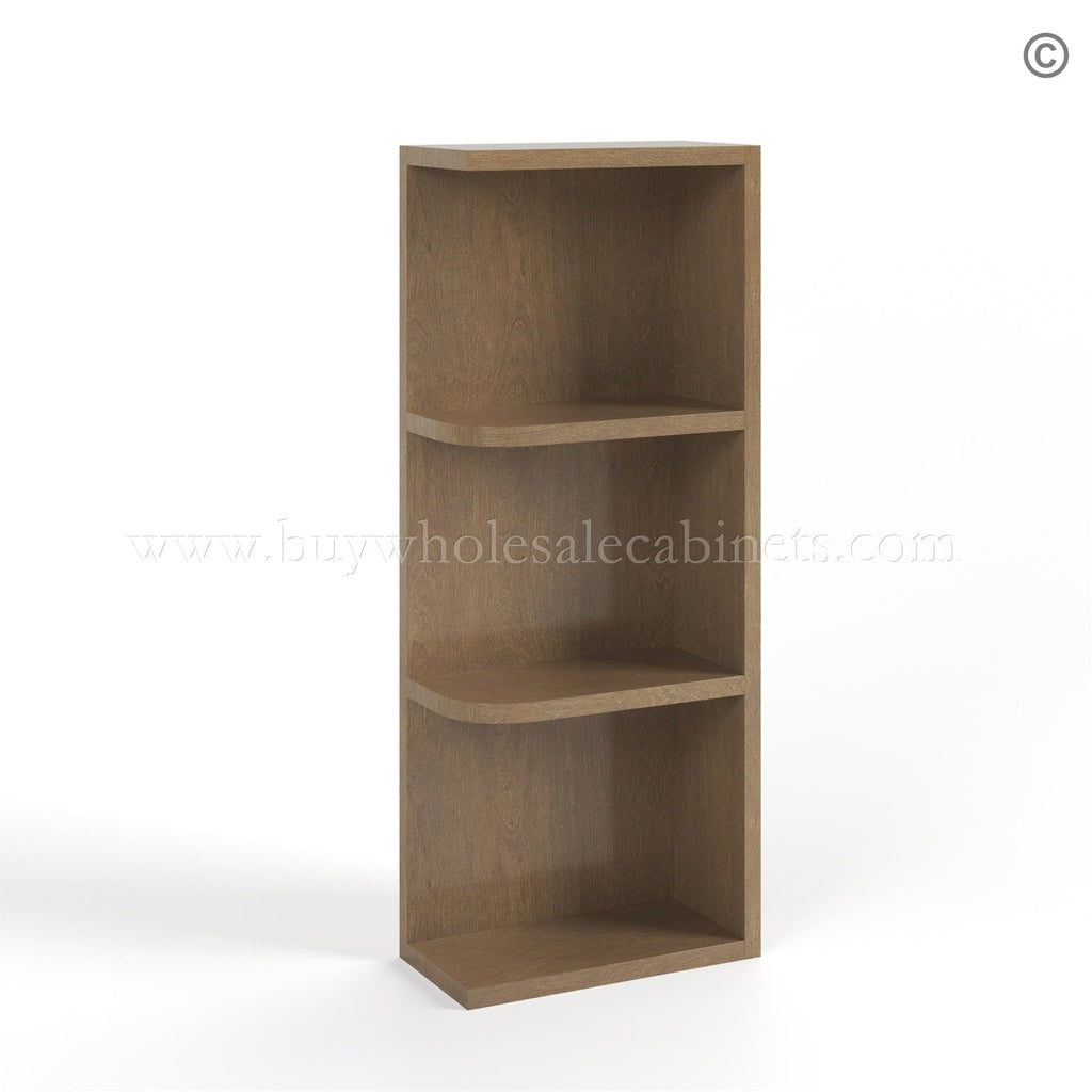 Rustic Wood Shaker Open End Shelf (Reversible)