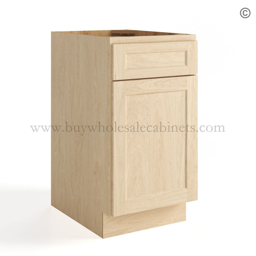 Unfinished Shaker Base Double Waste Basket Cabinet