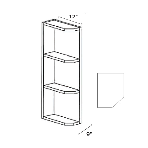 Slim Shaker Green Wall End Shelves