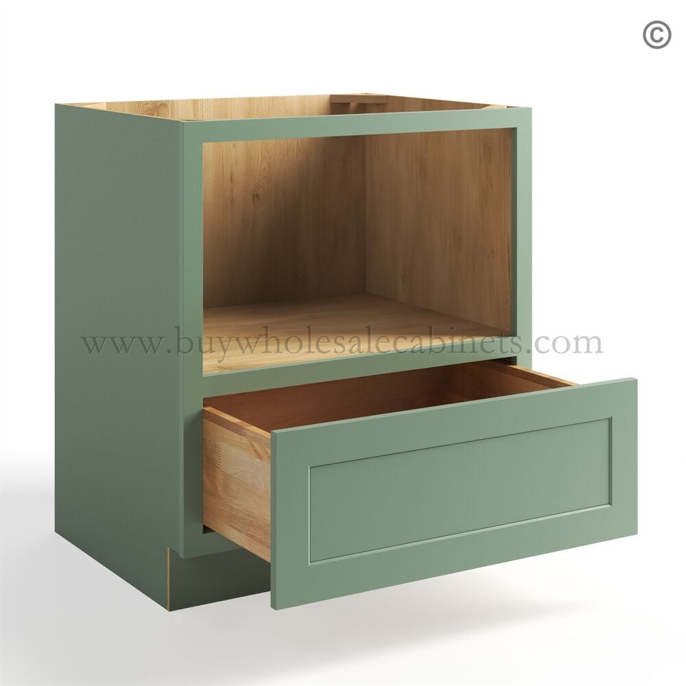 Jade Green Shaker Base Microwave Cabinet