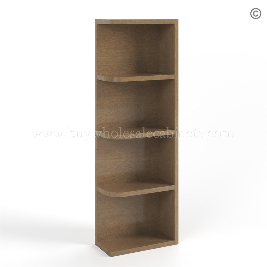 Rustic Wood Shaker Open End Shelf (Reversible)