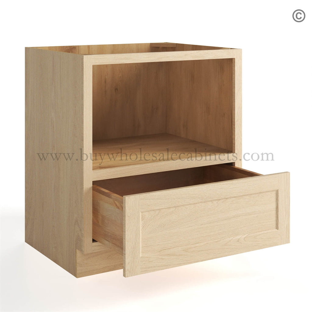 Unfinished Shaker Base Microwave Cabinet