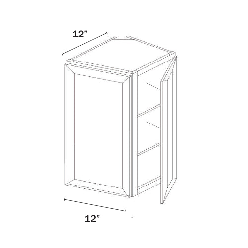Charcoal Black Shaker Wall End Cabinet