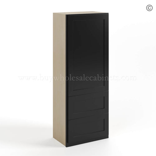 Black Shaker 18″W Wall With Drawer Cabinet