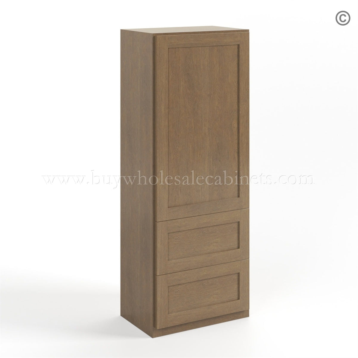 Rustic Wood Shaker 18″W Wall With Drawer Cabinet