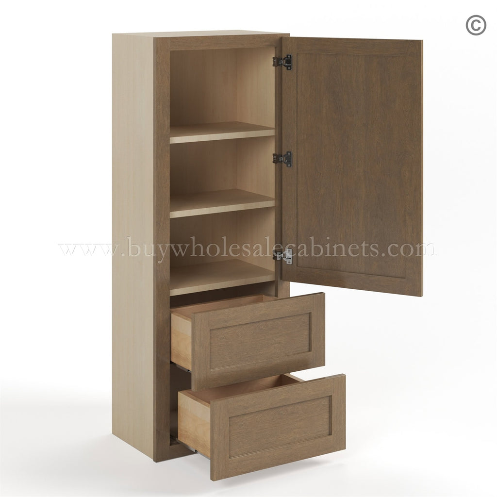 Rustic Wood Shaker 18″W Wall With Drawer Cabinet