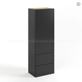 Slim Black Shaker Double with Drawers Wall Cabinet