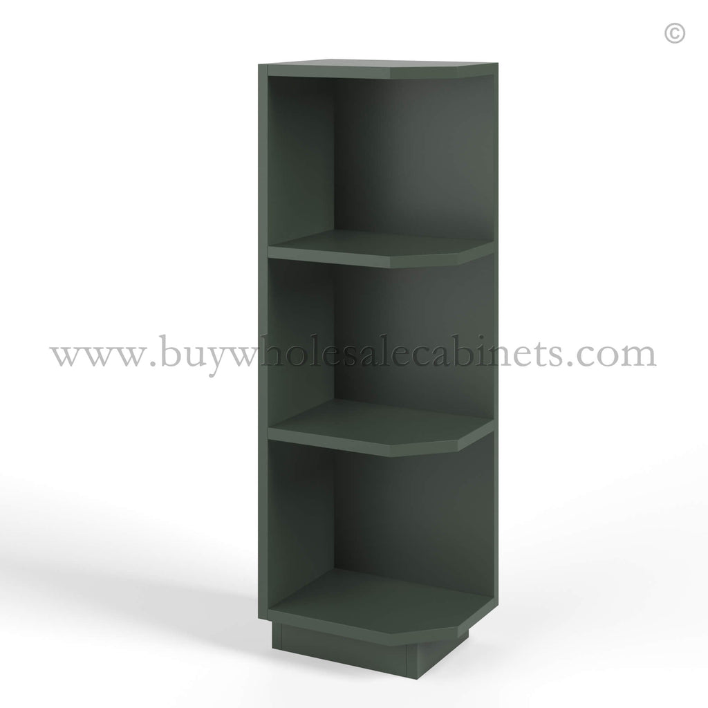 Slim Shaker Green Wall End Shelves