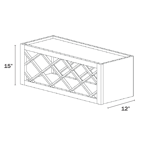 Charcoal Black Shaker Wall Wine Rack