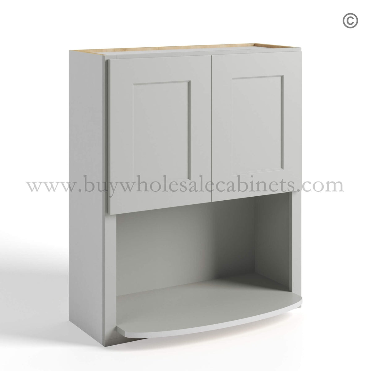 Dorian Gray Shaker Wall Microwave Cabinet