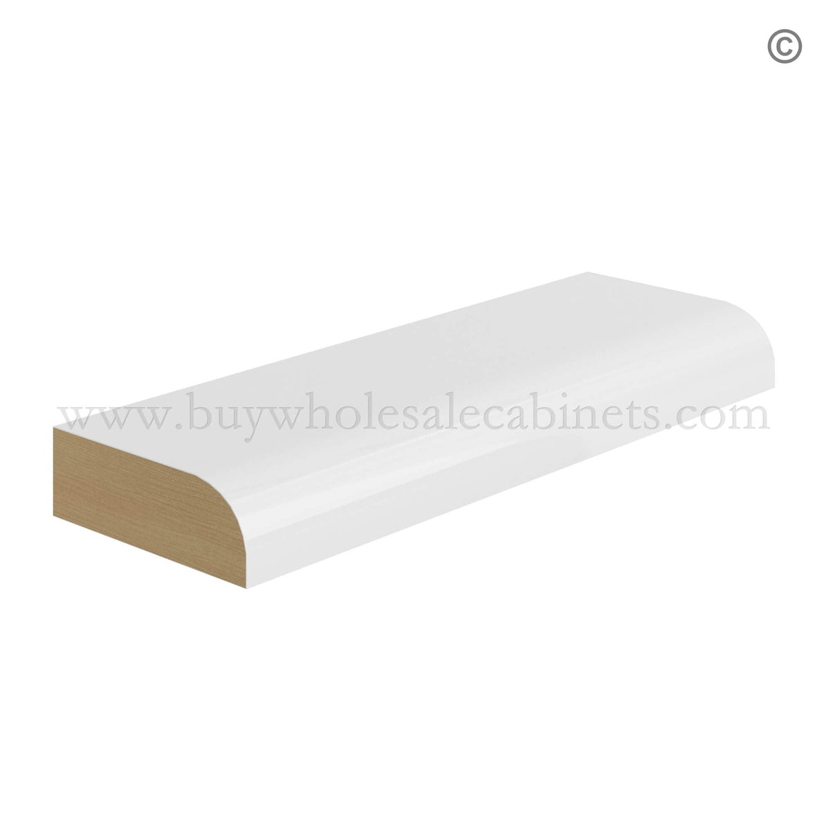 Frameless Gloss White Scribe Molding