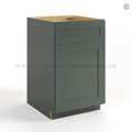 Green Shaker Base Cabinet with Single Door & Drawer