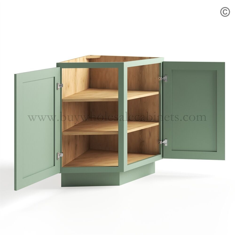 Jade Green Shaker Base End Cabinet