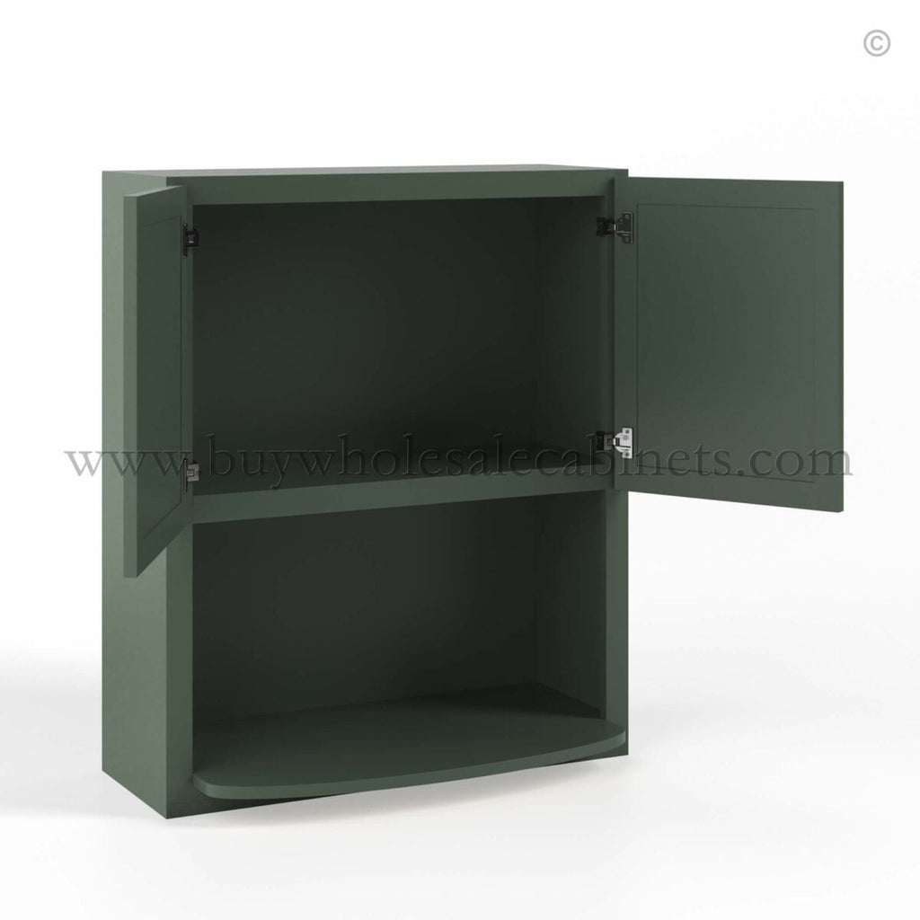 Slim Shaker Green Wall Microwave Cabinet
