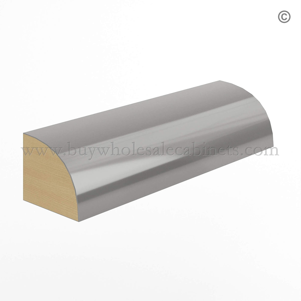 Frameless Gloss Gray Shoe Molding