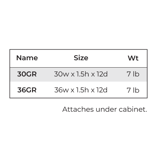 Charcoal Black Shaker Wall Glass Rack Under Cabinet