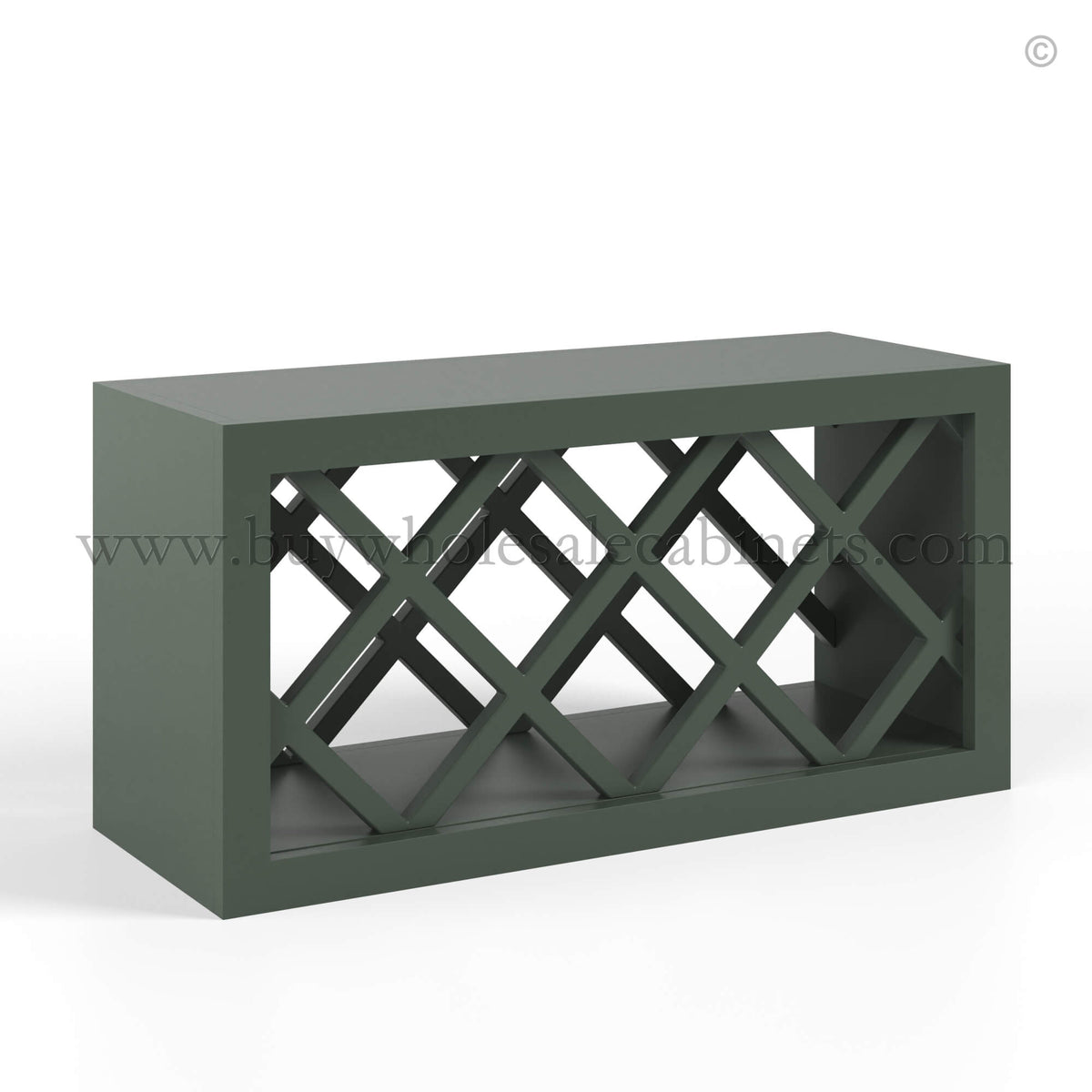 Slim Shaker Green Wall Wine Rack