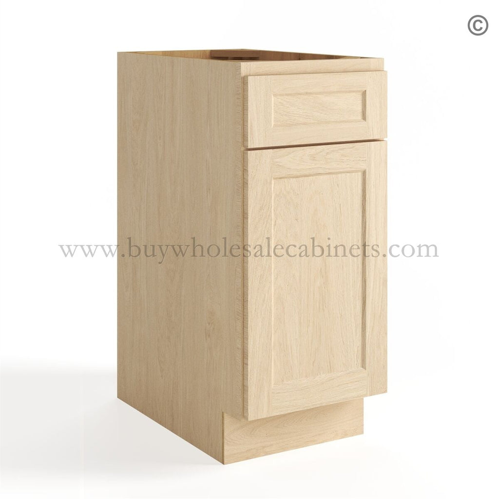 Unfinished Shaker Vanity Base Cabinet One Door/One Drawer
