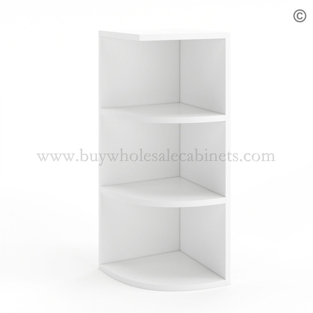 Frameless Modern White Shaker Wall Open End Shelf