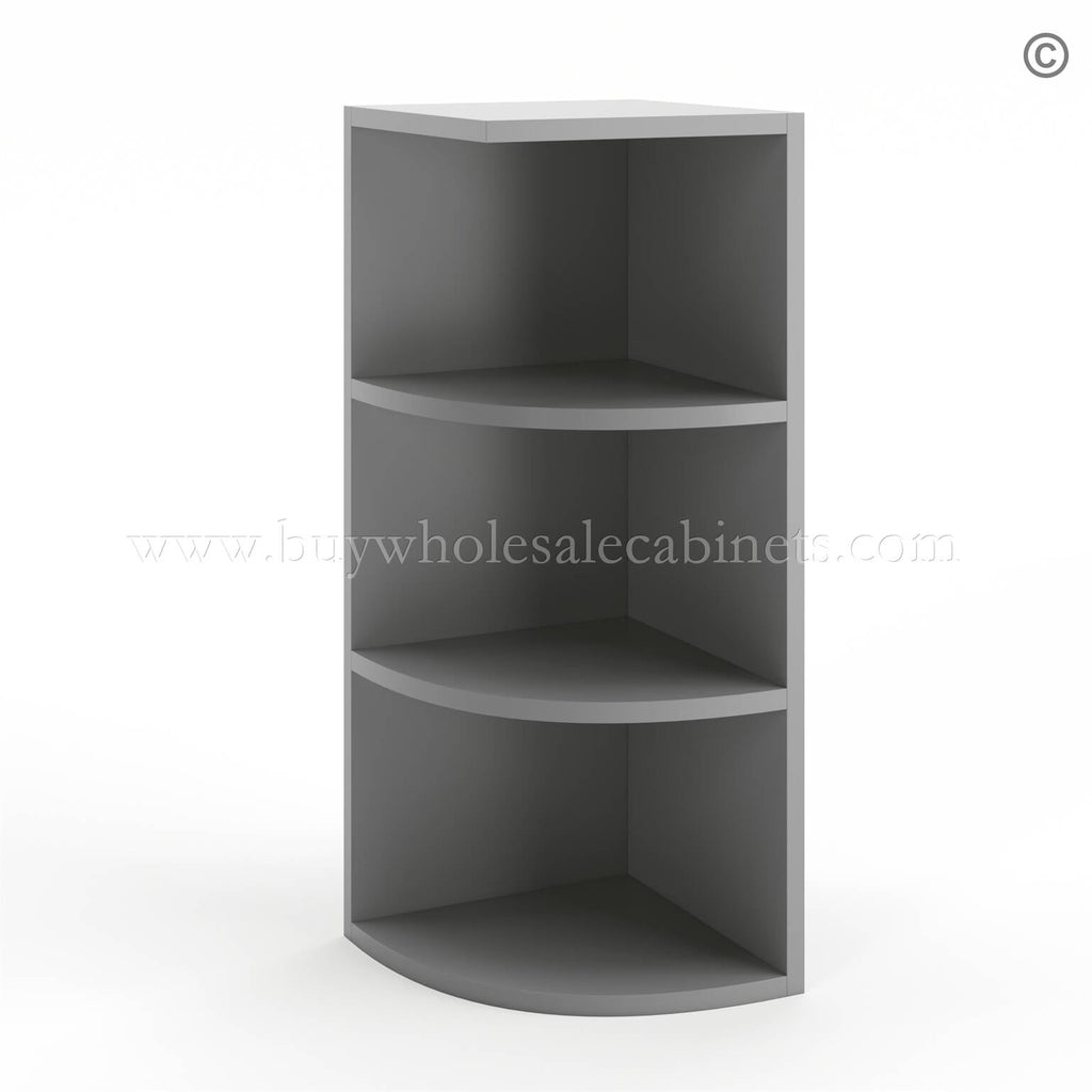 Frameless Graphite Gray Wall Open End Shelf