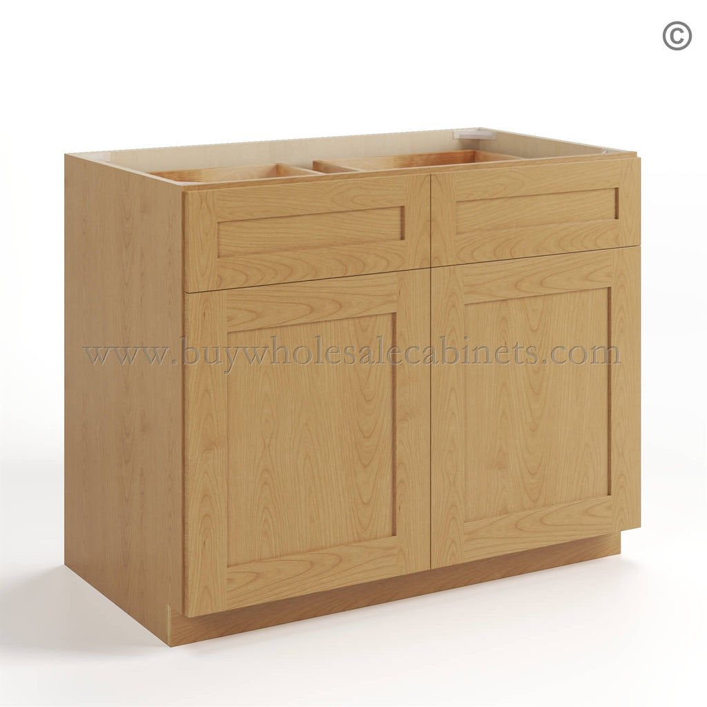 Treasure Chest Shaker Base Cabinet with Double Doors and Drawers