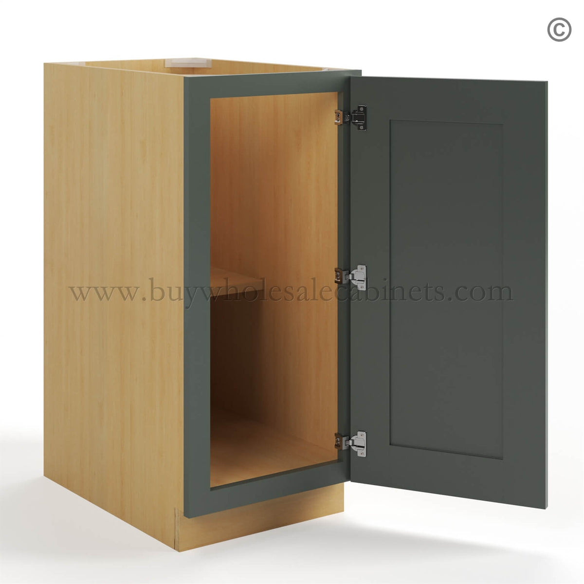 Green Shaker Base Cabinet – Full Height Door