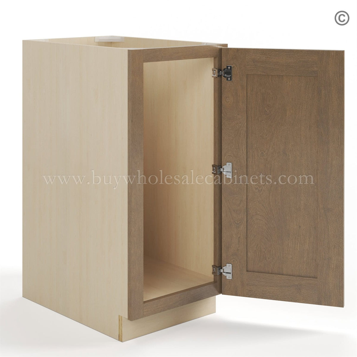 Rustic Wood Shaker Base Cabinet – Full Height Door