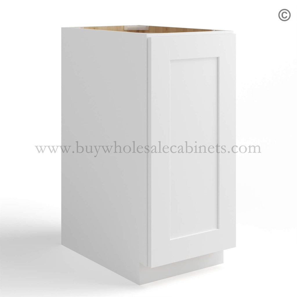 White Shaker Base Cabinet Single Door Full Height