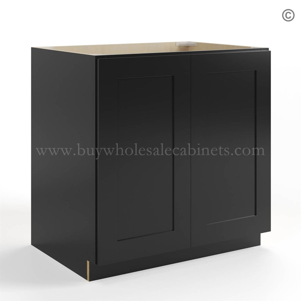 Black Shaker Base Cabinet – Full Height 2 Doors