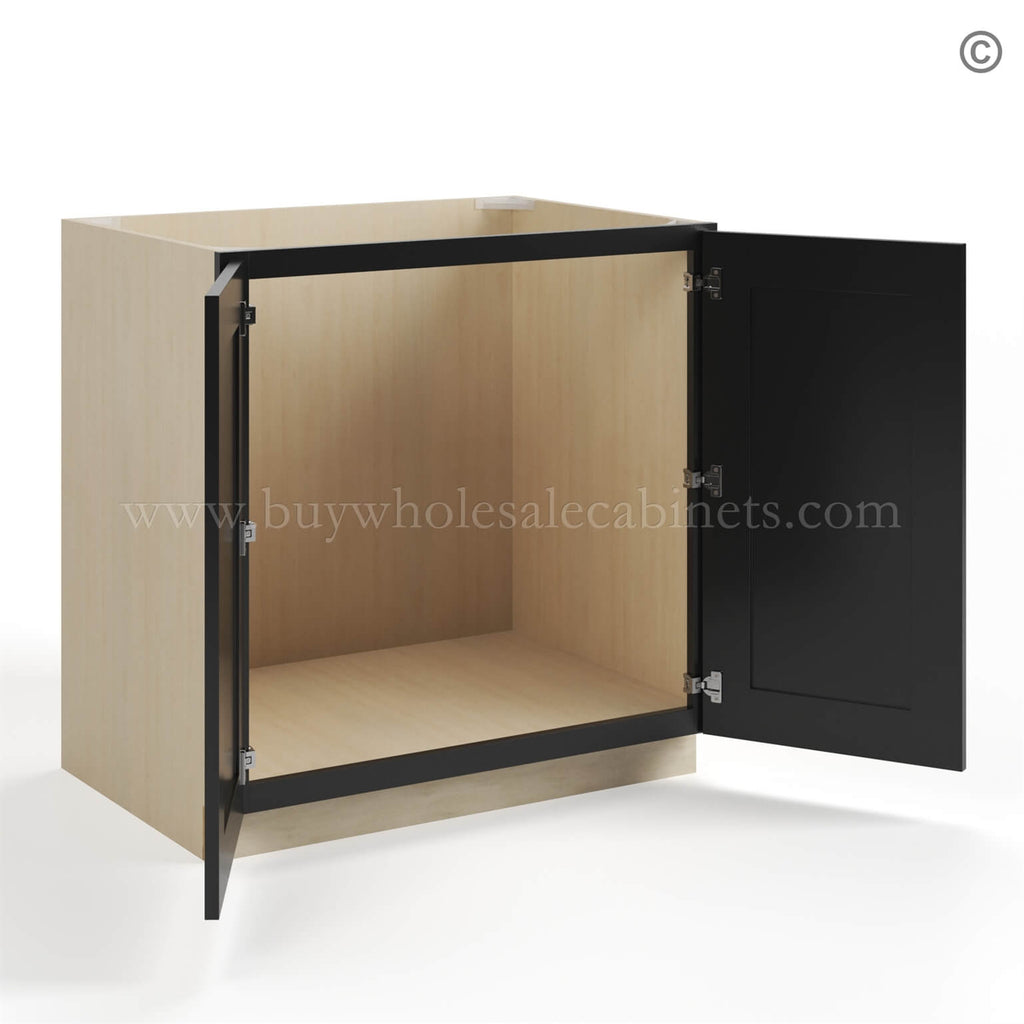 Black Shaker Base Cabinet – Full Height 2 Doors