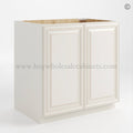 Charleston White Raised Panel Base Cabinet – Full Height 2 Doors